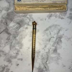Vintage Venus Ever Pointed Gold Filled Mechanical Pencil Original Box